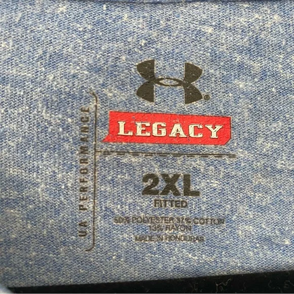 Under Armour Men's Size 2XL Kansas City Royals Blue White Gold Crew Neck T-Shirt - Picture 3 of 5